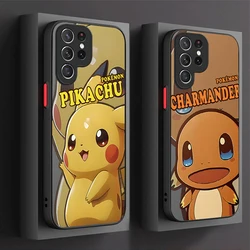 Lovely P-Pokemon Pikachu Case For Samsung Galaxy S24 S23 S22 Ultra S21 S20 FE S10 Plus Note 20 10 A15 A25 A35 A55 Silicone Etui