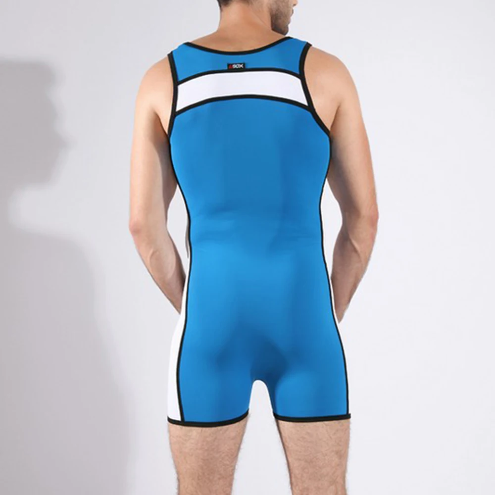 Men Sexy Bodysuit Jumpsuit Swimwear  -piece Swimsuit