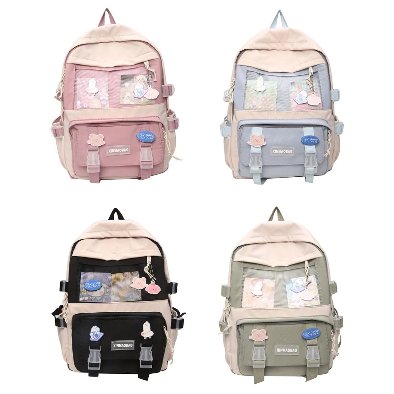 Harajuku Backpack Girl School Notebook Travel Bag Casual Daypack for Teenagers Student Rucksack