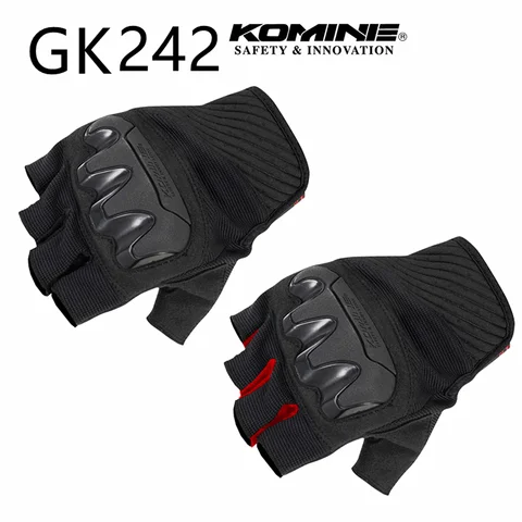 2025 Komine Gloves GK-242 Protect Mesh Half Finger Glove Motorcycle Gloves Top Summer Moto Glove Guantes