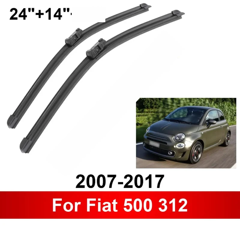 

2PCS Car Wiper For Fiat 500 312 2007-2017 Front Wiper Blades Brushes Auto Accessories 2011 2012 2013 2014 2015 2016