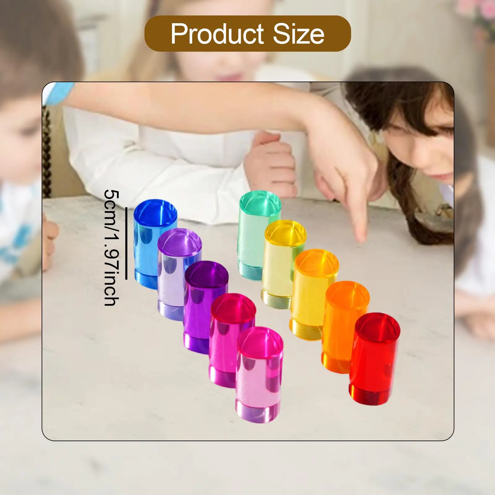 Conjunto de blocos de construção de arco-íris, cilindros acrílicos de construção de arco-íris criativos coloridos para idades de 3 a 6 anos, crianças pré-escolares, meninos e meninas, presente