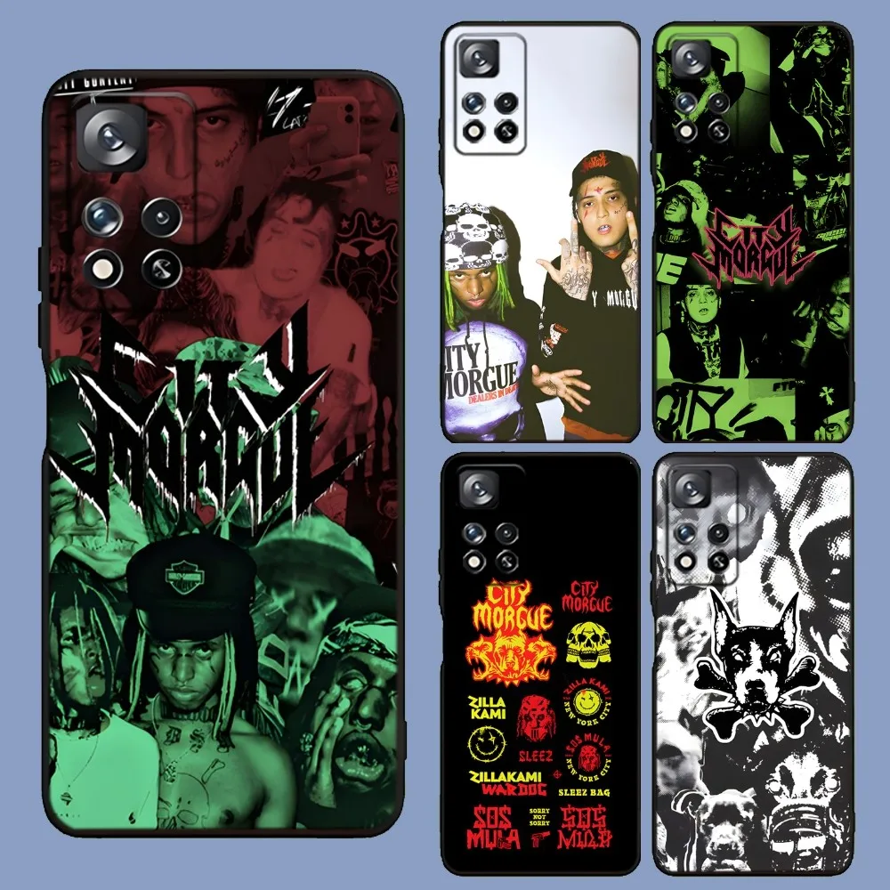 C-City Morgue Zillakami Phone Case For Samsung Galaxy A13,A21s,A22,A31,A32,A52,A53,A71,A80,A91 Soft Black Cover