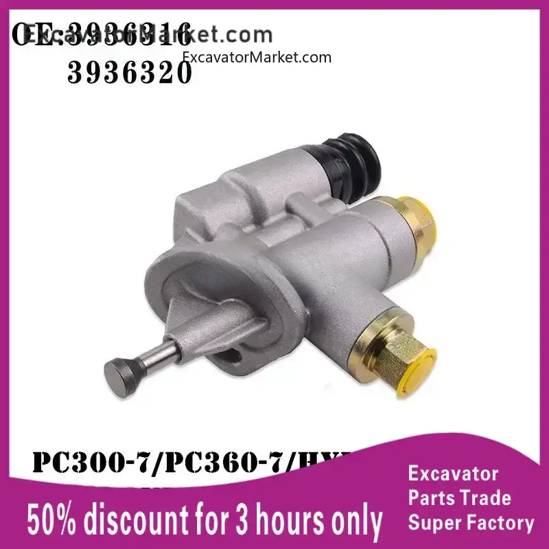 

For excavator For loose PC300 350 360-7 excavator 6CT 6D11Y4 large hole oil pump hand oil pump high quality accessories