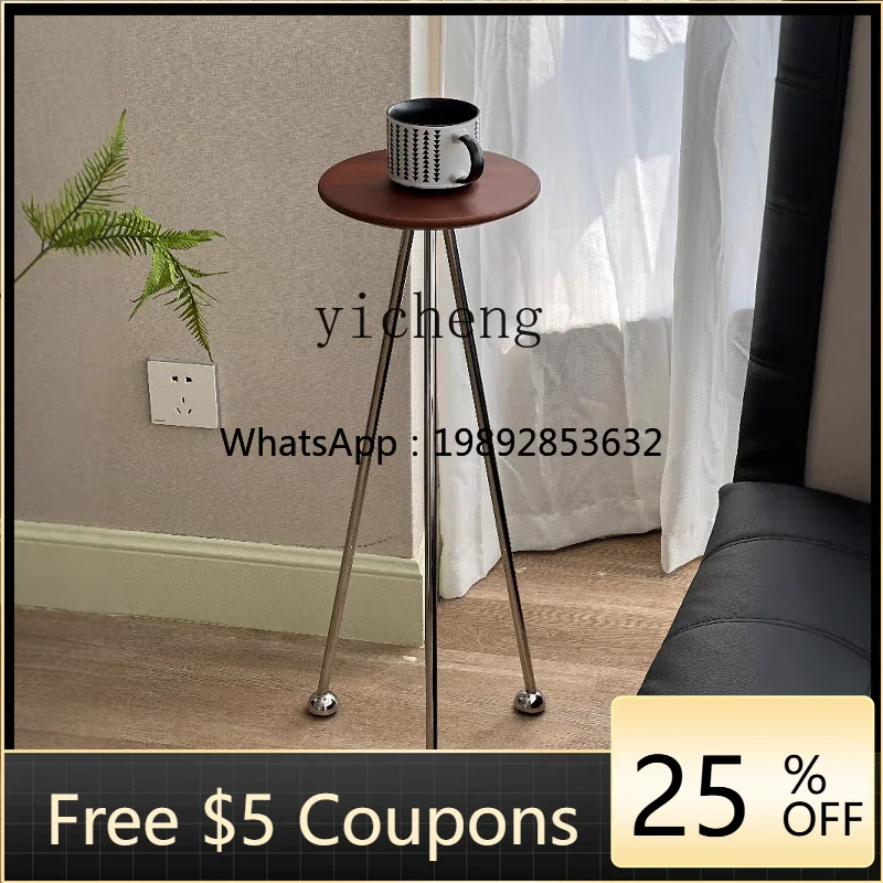 

AA solid wood stainless steel flower table medieval creative mini coffee table living room sofa mini corner table