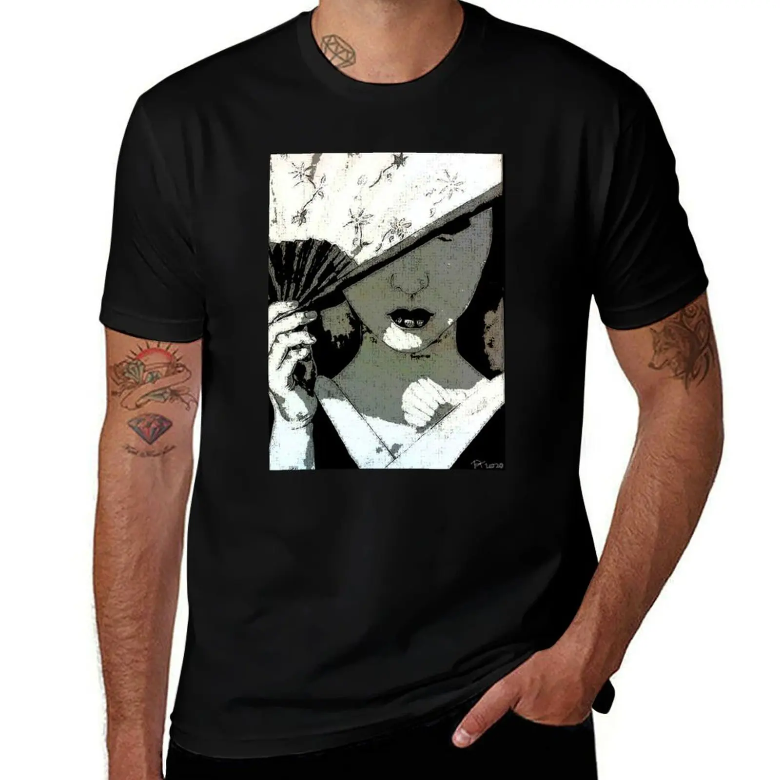 Shy Geisha T-Shirt Casual Trendy Streetwear Tee Shirt T-Shirt