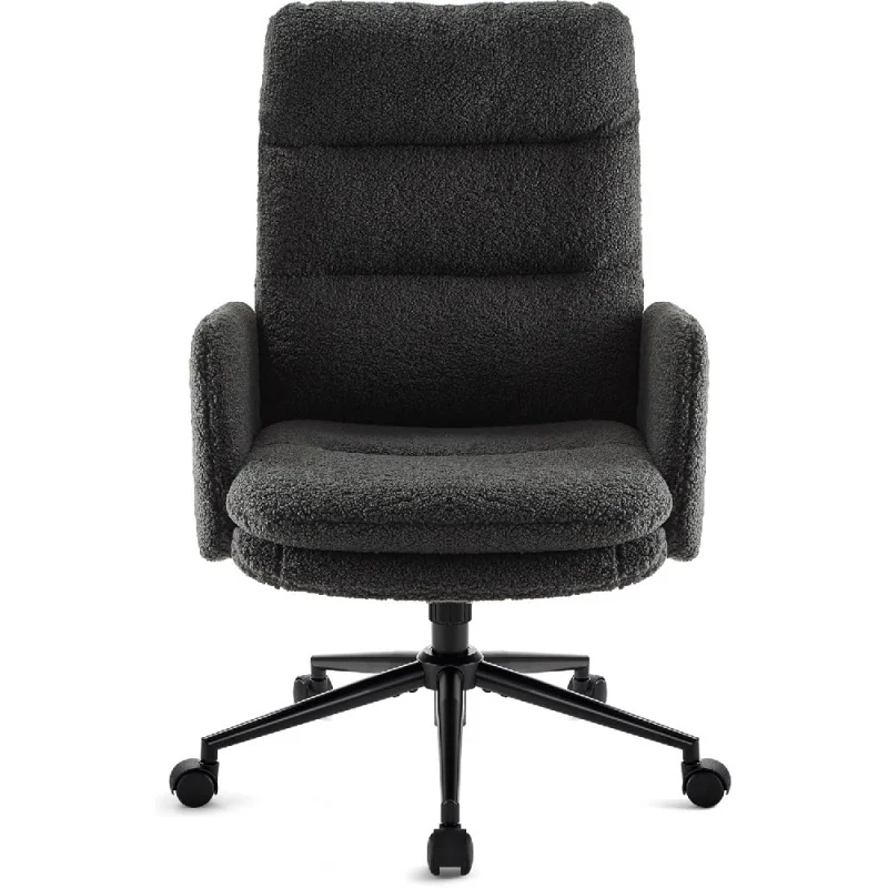 

Office Desk Chair, High-Back Armchair with Wheels, Height Adjustable Home Office Chair with Armrests,Upholstered Computer