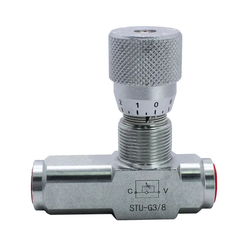 

STU-G3/8 G1/4 High Pressure Throttle Valve One-way Hydraulic Valve, Hydraulic Cylinder Speed Regulating Valve