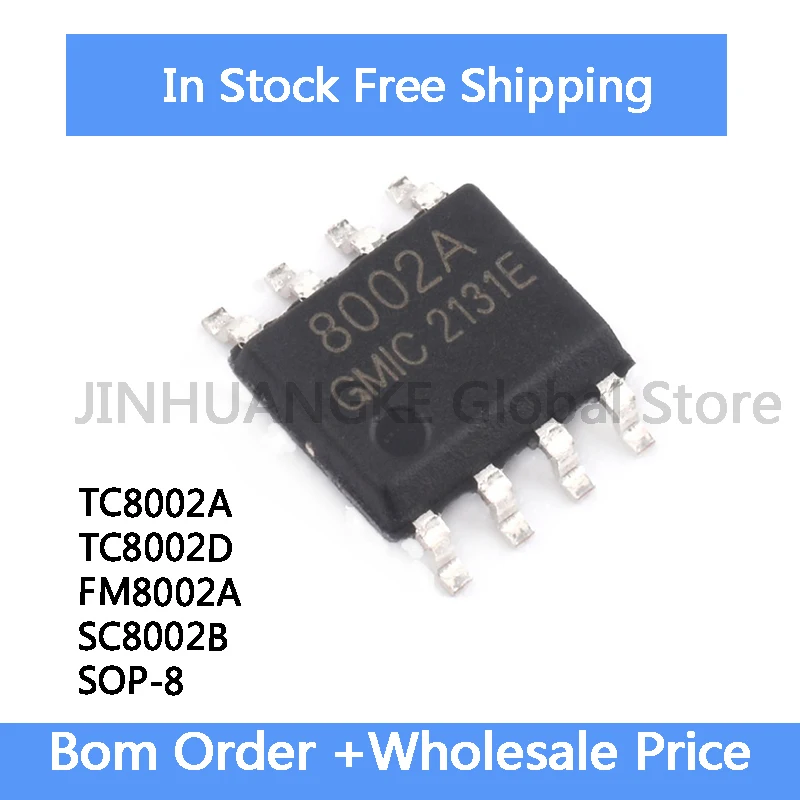 20PCS TC8002D 8002D SC8002B 8002B FM8002A 8002A TC8002A SOP-8 IC In Stock Wholesale