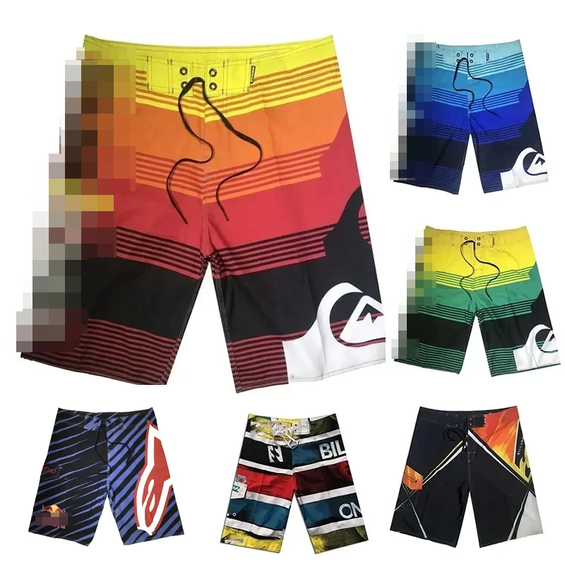 New Swimwear Men Swim Beach Shorts Mens Swimming Trunks Swimsuit Man bermuda Beachwear Surf Board Bathing Suit Pocket Badeshorts