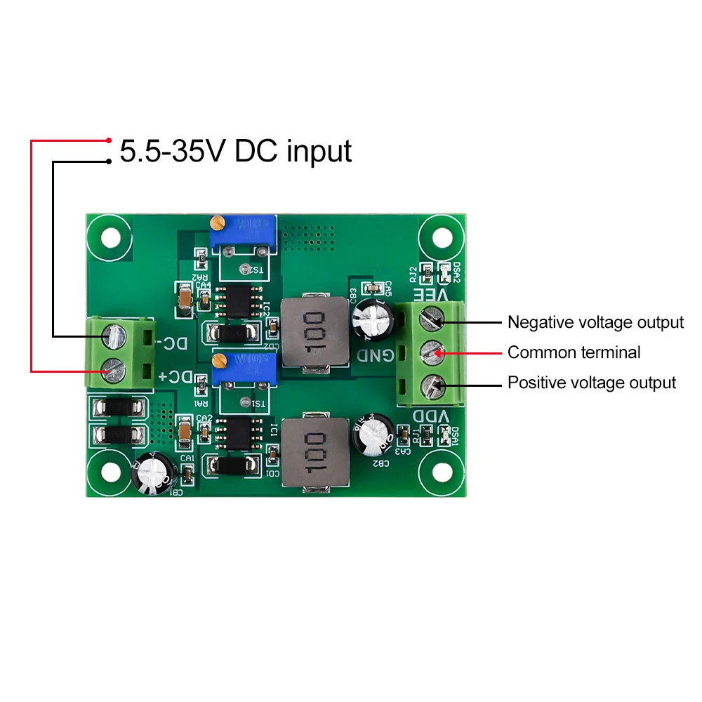 DC-DC دفعة محول فرق الجهد تنحى ما يصل وحدة امدادات الطاقة قابل للتعديل استقرار الجهد المنظم تيار مستمر 5.5-35 فولت إلى تيار مستمر 1.22-16 فولت