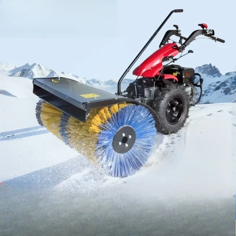 

Small hand push snow plow Electric removal equipment Multifunctional clearing car Full gear Community