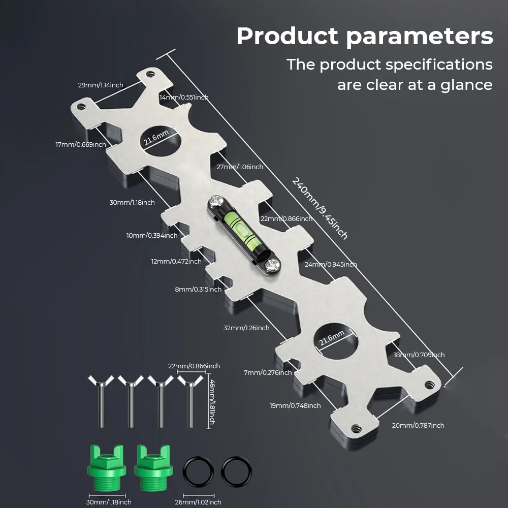 

New Multifunctional Wrench Bend Angle Leveling Wrench Shower Faucet Universal Repair Wrench Bathroom Installation & Maintenance