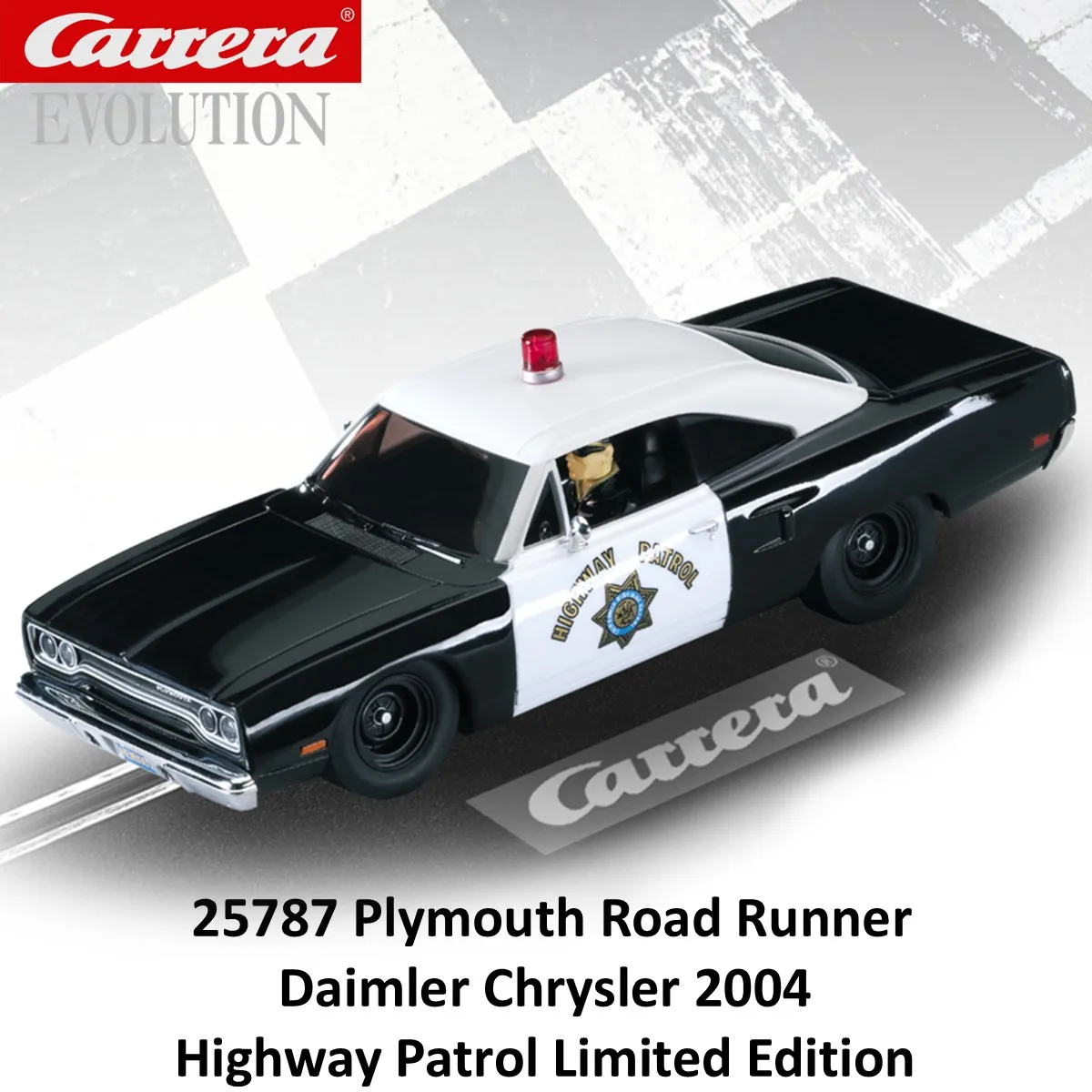 Carrera Slot Car 1:32 Evolution  25787 Plymouth Road Runner Daimler Chrysler 2004 Highway Patrol Limited Edition