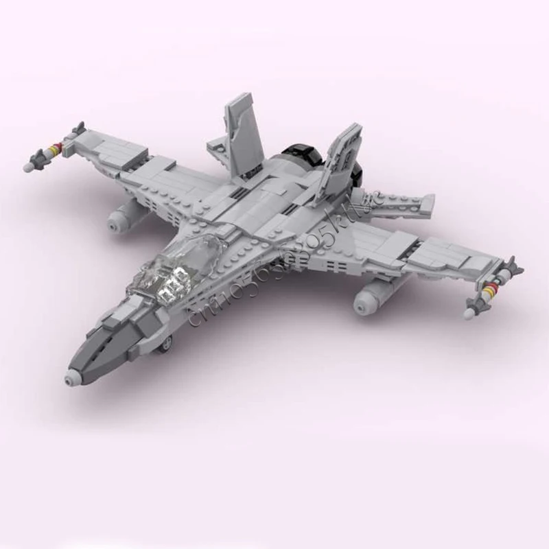 466 peças f A-18 modelo de jato de combate moc blocos de construção tijolos diy montagem criativa brinquedos para crianças surpresa presentes de natal
