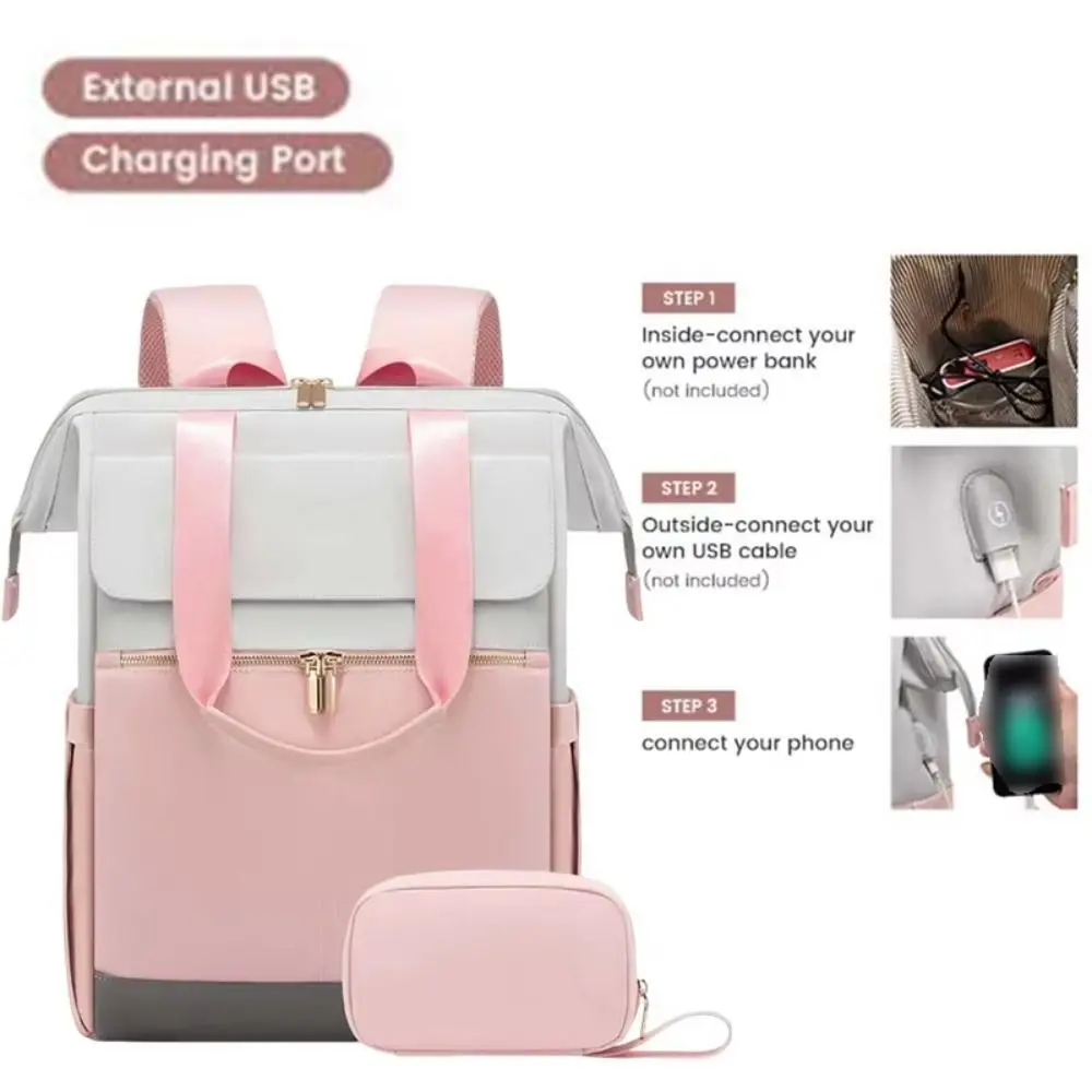 Large Capacity Travel Laptop Backpack Multifunctional Waterproof Mommy Shoulder Bag Wear-resistant Portable Students School Bags