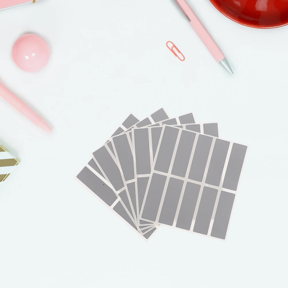 

5 Sets Scratch Stickers Labels Rectangular off Make Your Own Diy Gift Card Coating Film