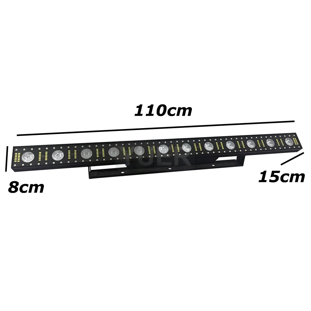 Yuer 12x5 واط RGBW LED الجدار واسه ضوء ديسكو DJ المرحلة في الهواء الطلق ستروب تأثير ضوء DMX512 ل نادي بار حفل زفاف ضوء الفيضانات