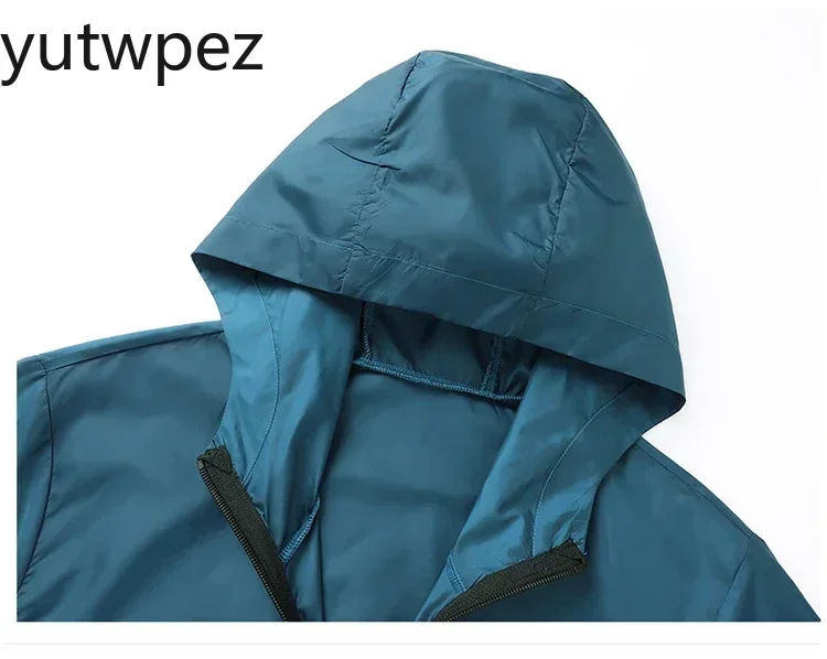 Sport-Laufjacke für Herren mit UV-Schutz UPF50+, Leichte Sonnenschutz-Windjacke für Sommer, Outdoor-Wandern, Hautschutz-Mantel in Übergrößen – Detail 17