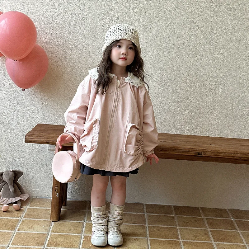 خندق للفتيات لربيع وخريف 2025 سترة حلوة غير رسمية متوسطة الطول على الطراز الكوري الجديد #6