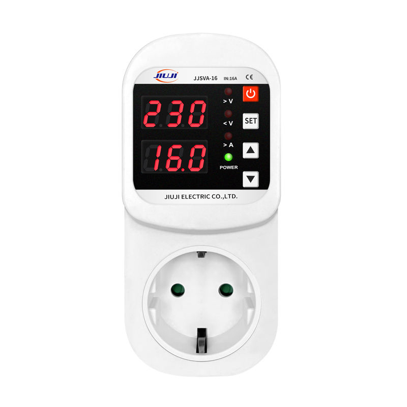  Automatic Voltage CurrentRefrigerator Protector Socket AC 220V Adjustable 1-16A Power Surge Protector 
