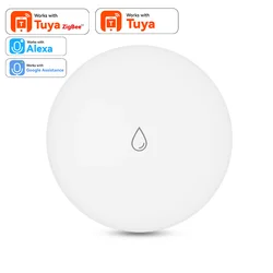 IP67 Tuya ZigBee Smart Water Sensor Leak Detector Flood Water Leakage Alarm Smart Home Security Monitor Work With Zigbee Gateway