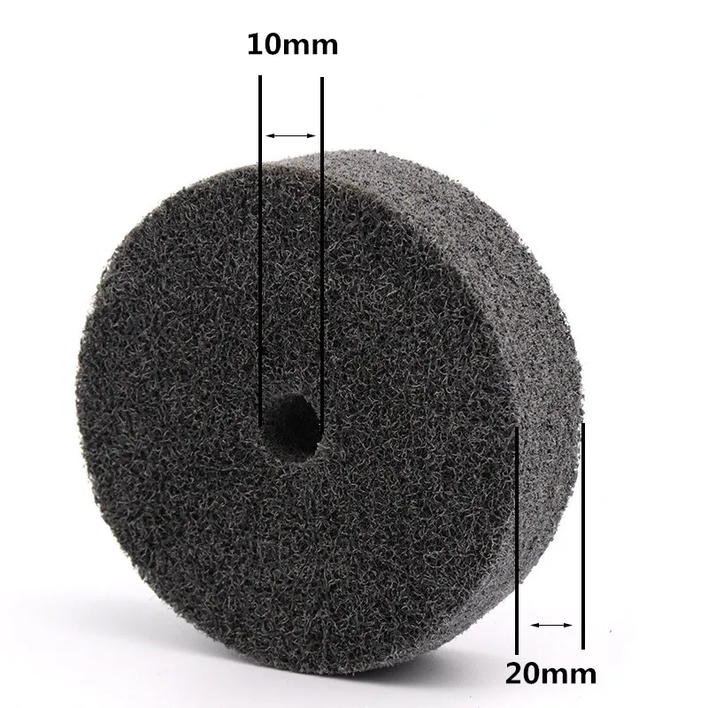 1 Pc 75x20x10mm Nylon Non-Woven Polishing Wheel for Metal Wood Surface Finishing Deburring Rust Removal Grinding Tool - view 2