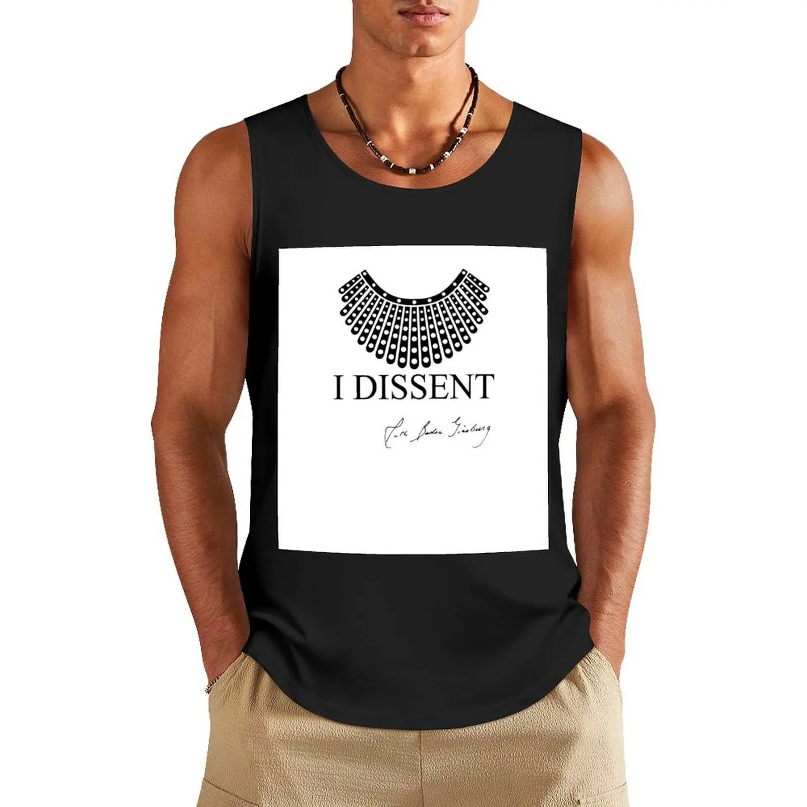 

Collar Dissent Sign [b] Tank Top summer clothes cool things Men's vest fashion 2025 man