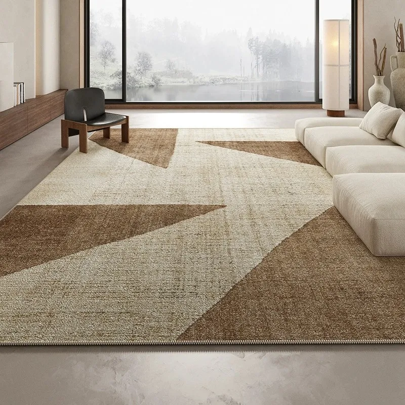 La alfombra sencilla para el suelo de la sala de estar y la manta grande para el sofá