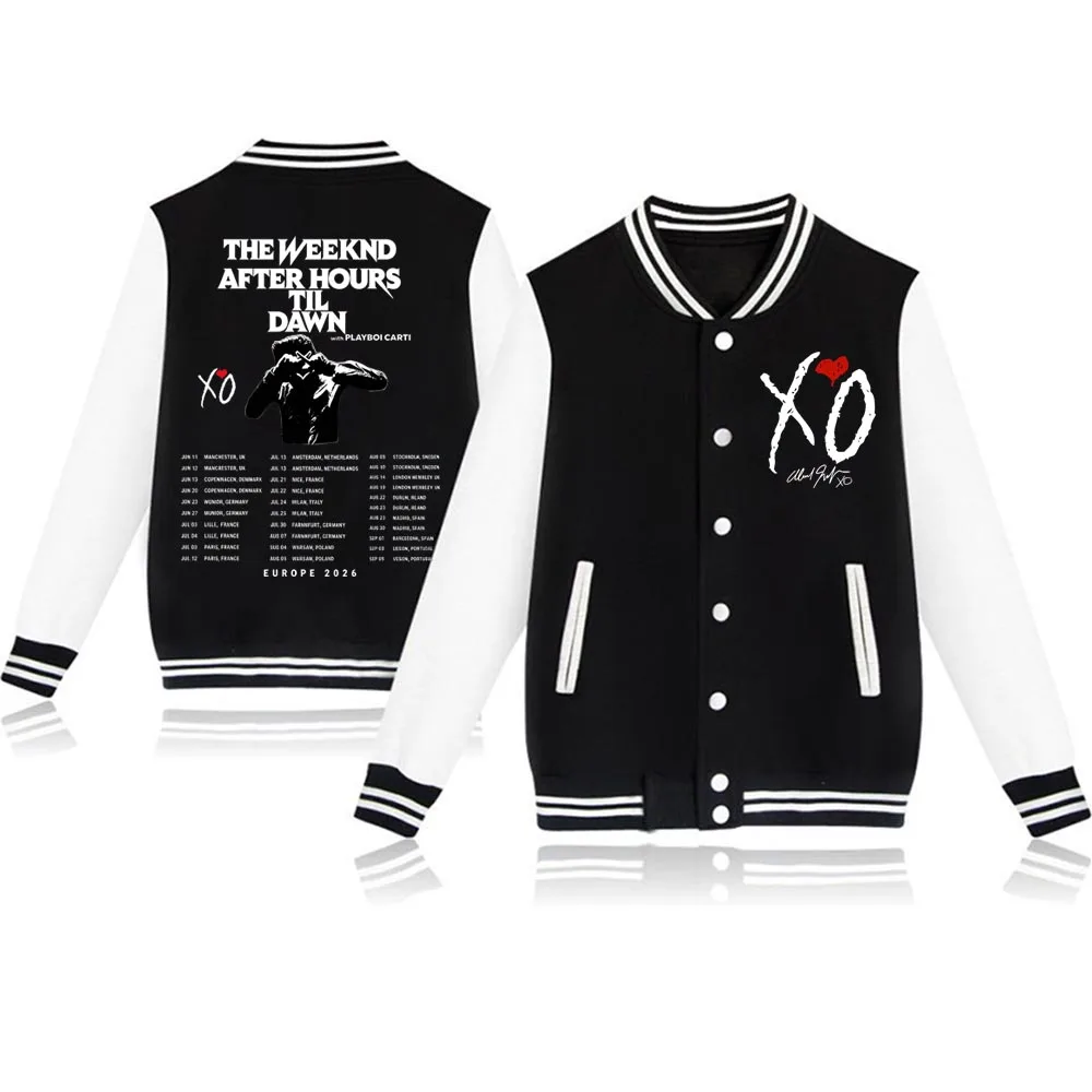 Jaqueta Moletom com Capuz The Weeknd After Hours Til Dawn 2026 Estilo Harajuku Manga Longa Presente para Fãs
