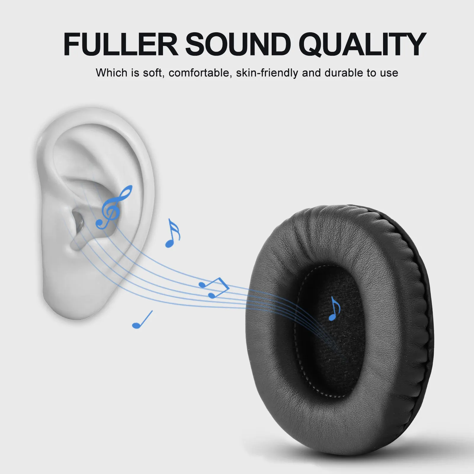 

1Pair Headset Cushion for Mdr-7506 Mdr- High Quality Artificial Long Time Use Noise Blocking New Ear Pad