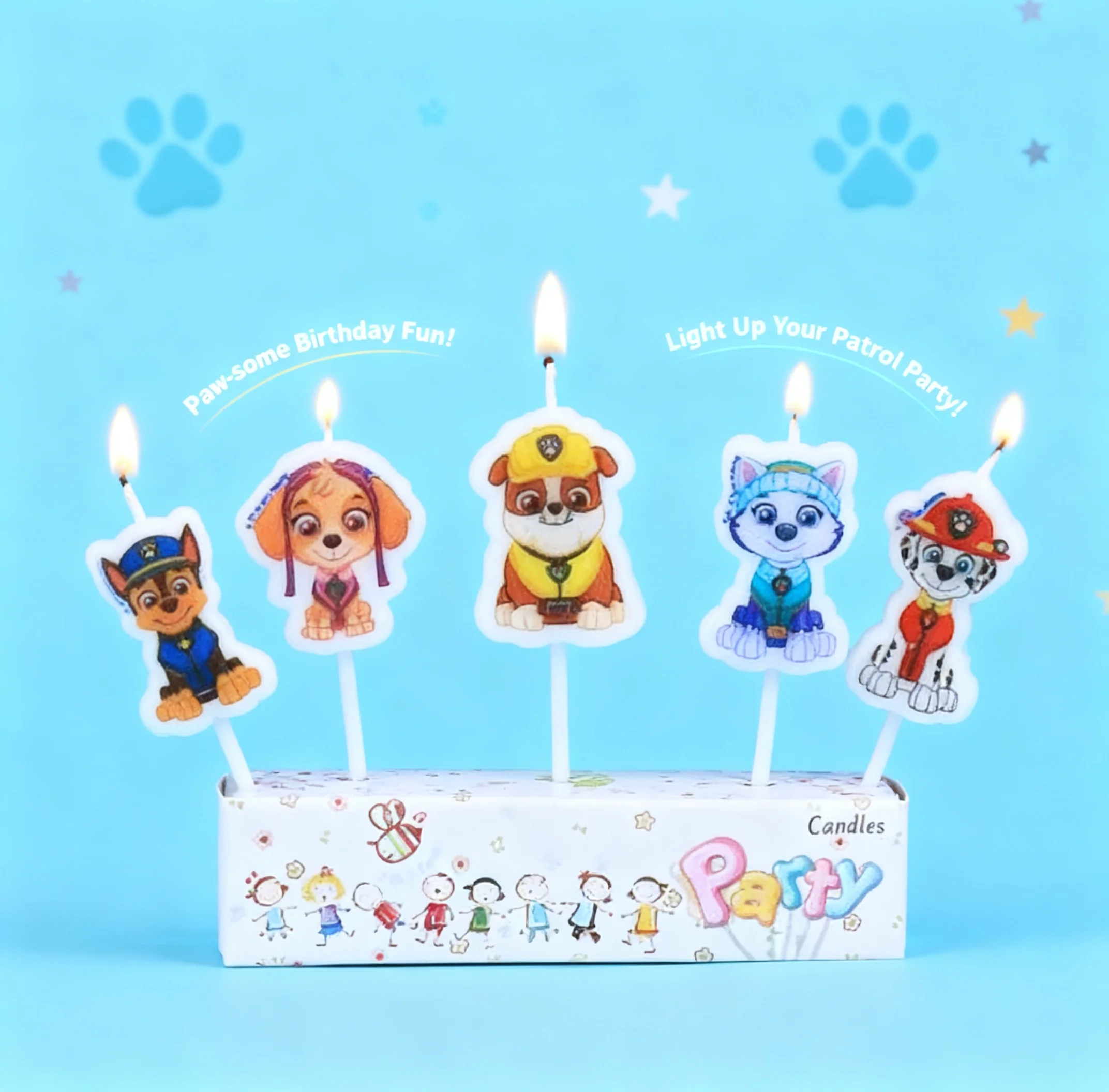 Paw Patrol Skye Cartoon Anime Figure Cake Candle Kids Birthday Decoration Party Accessories Gift Supplies Cosplay - view 2