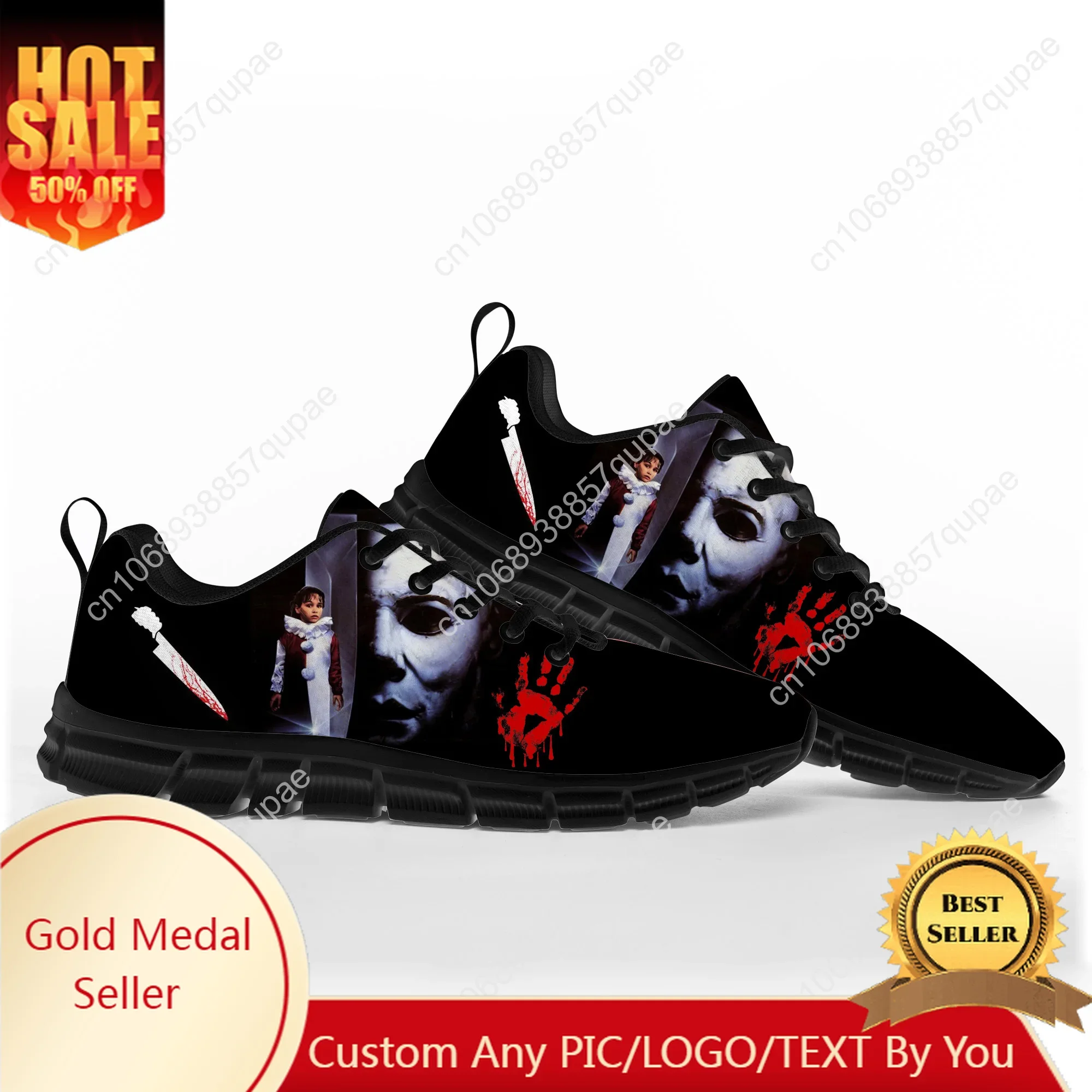 

Horror Halloween Sports Shoes Michael Myers Mens Womens Teenager Sneakers Casual Custom High Quality Couple Shoes