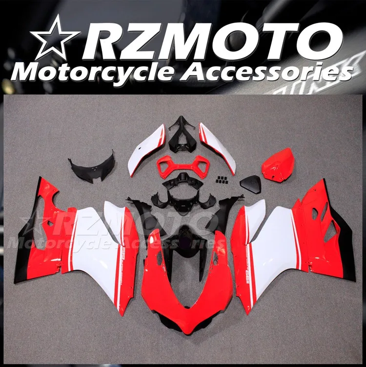 4Gifts New ABS Motorcycle Fairings Kit Fit For Ducati Panigale 899 1199 2012 2013 2014 2015 2016 Bodywork Set Custom Red White