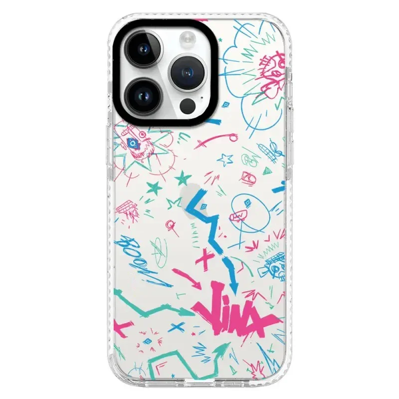 Pop Demon Game Anime 2.0 Acrylic White Border Magnetic Phone Case Cover for IPhone 12 13 14 15 16 Pro Max Case