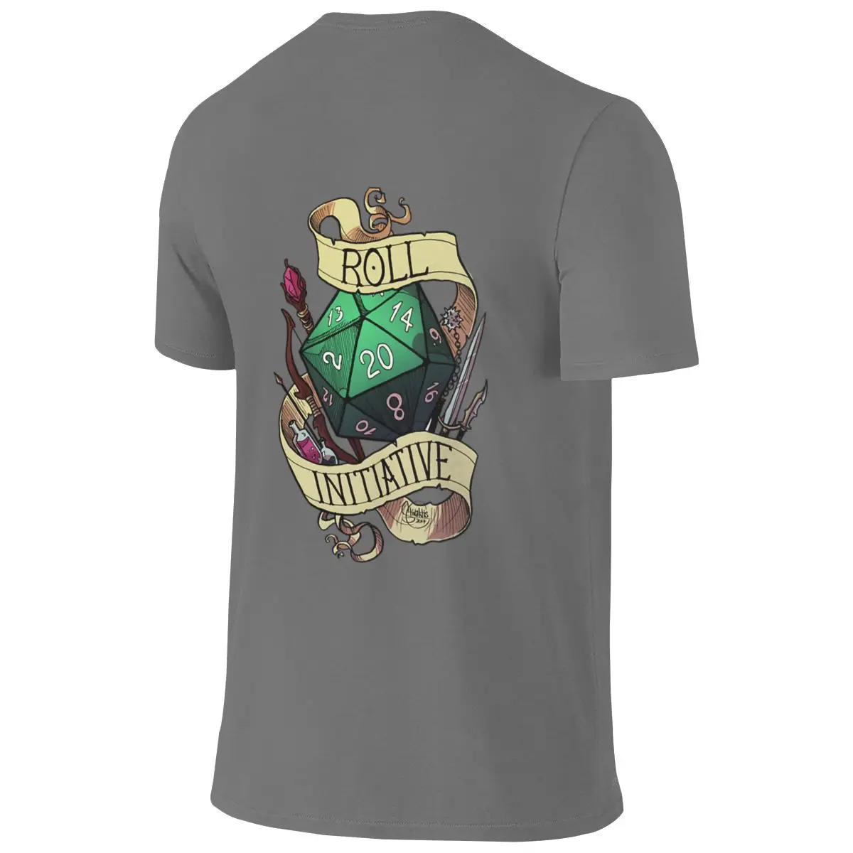 Roll Initiative Outdoor Reversible T-shirt Basic Commuting Seamless Splicing Tees