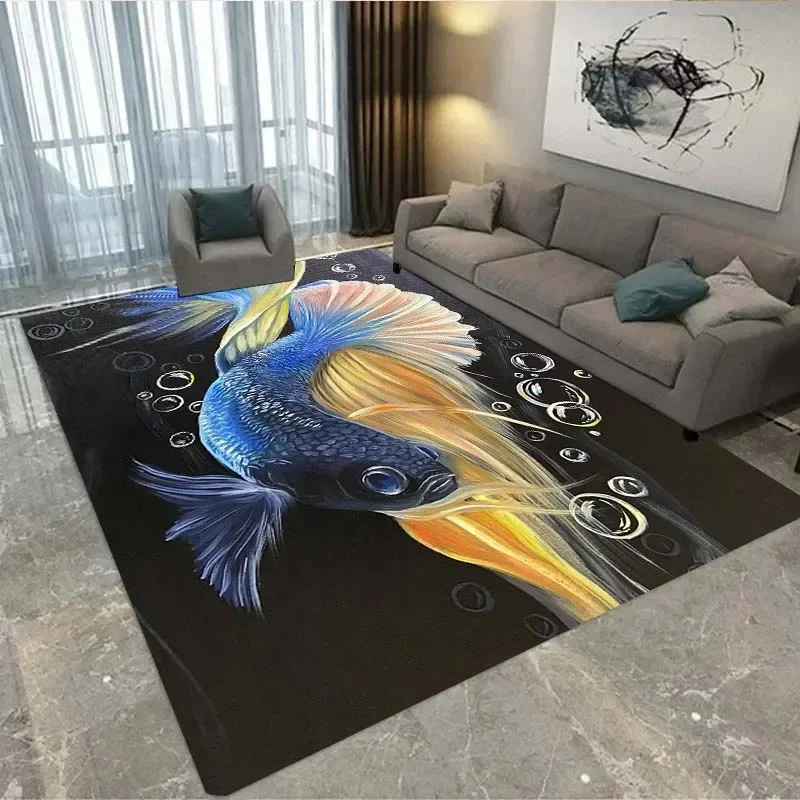 Carp butterfly pattern carpet bedroom living room housewares lawn mat baby mat bathroom kitchen non-slip carpet birthday present