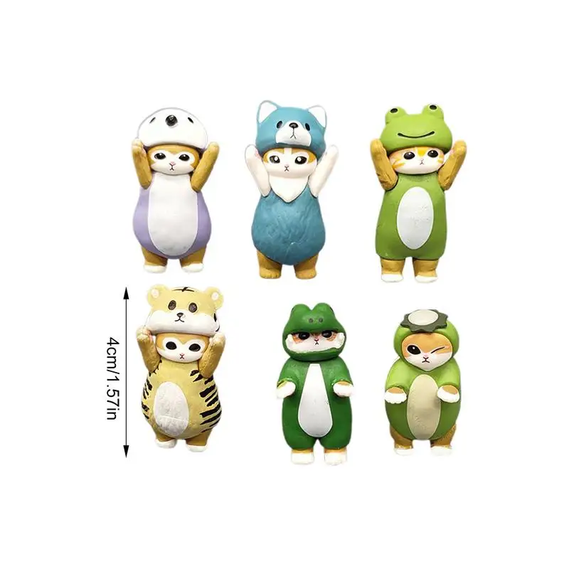 Ms Cats Figures Fried Shaimp Gashapon Cosplay Action Figures Tempura Cute kittens Dolls Model Toys Gifts for Kids Random Style