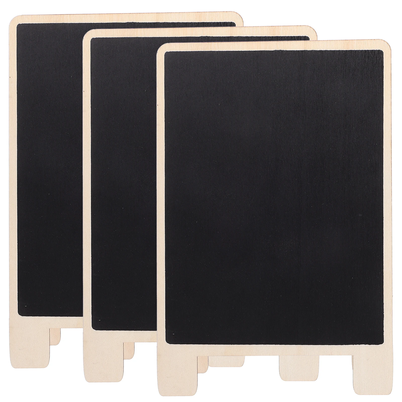 

3pcs Wooden Blackboard 30x20cm Double Sided St Memo Board Writing Board Desk Decor Craft Supplies Reusable