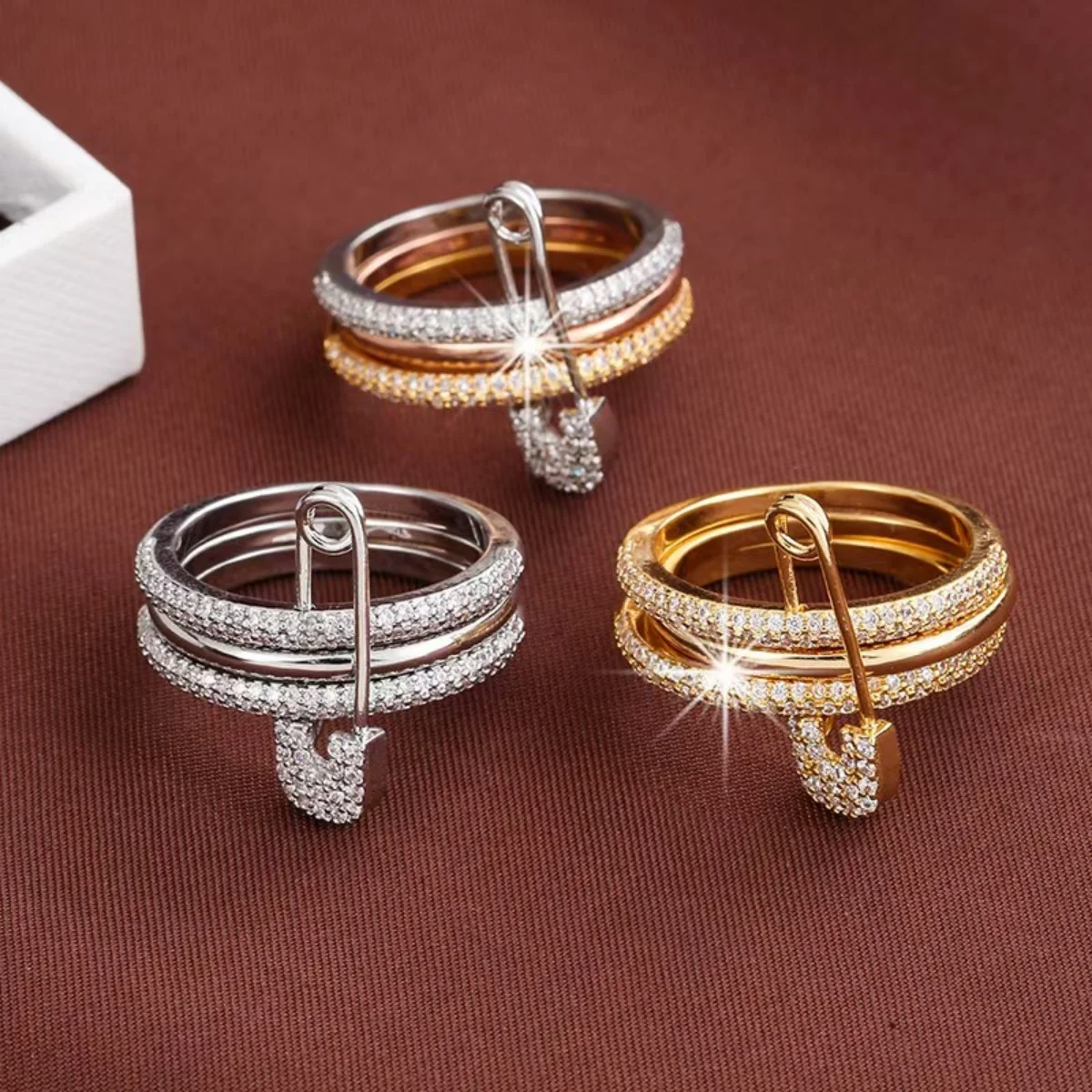 Stacked Ring Fashion Trend Street Style Gift For Friends, Birthday Party Surprise Ring