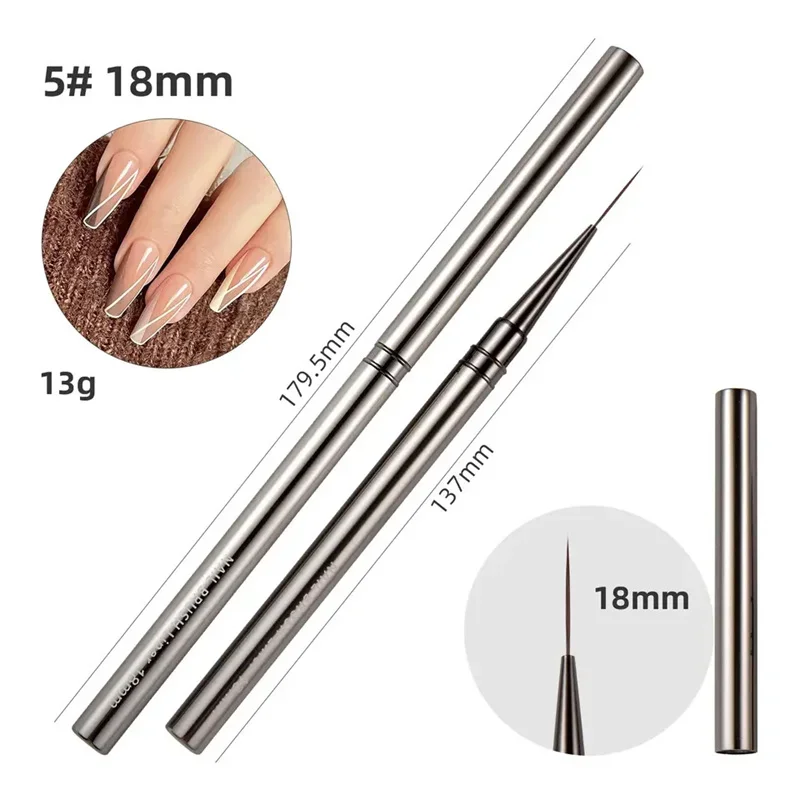 3 Stuks/5 Stuks Franse Streep Nail Art Liner Borstel Set Nail Art Borstelgel Nagellak 3d Tips Uv Gel Schilderij Borstel Manicure Tools