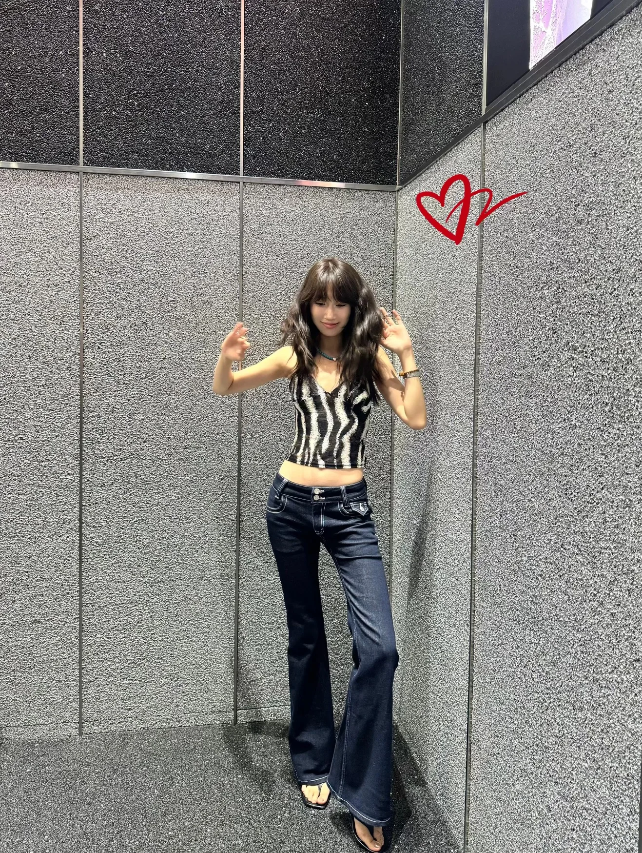 

Low Waist Flared Jeans Double Bule Versatile Slimming Leg Lengthening Retro American Sle Hot Girl Design Sensation Jeans