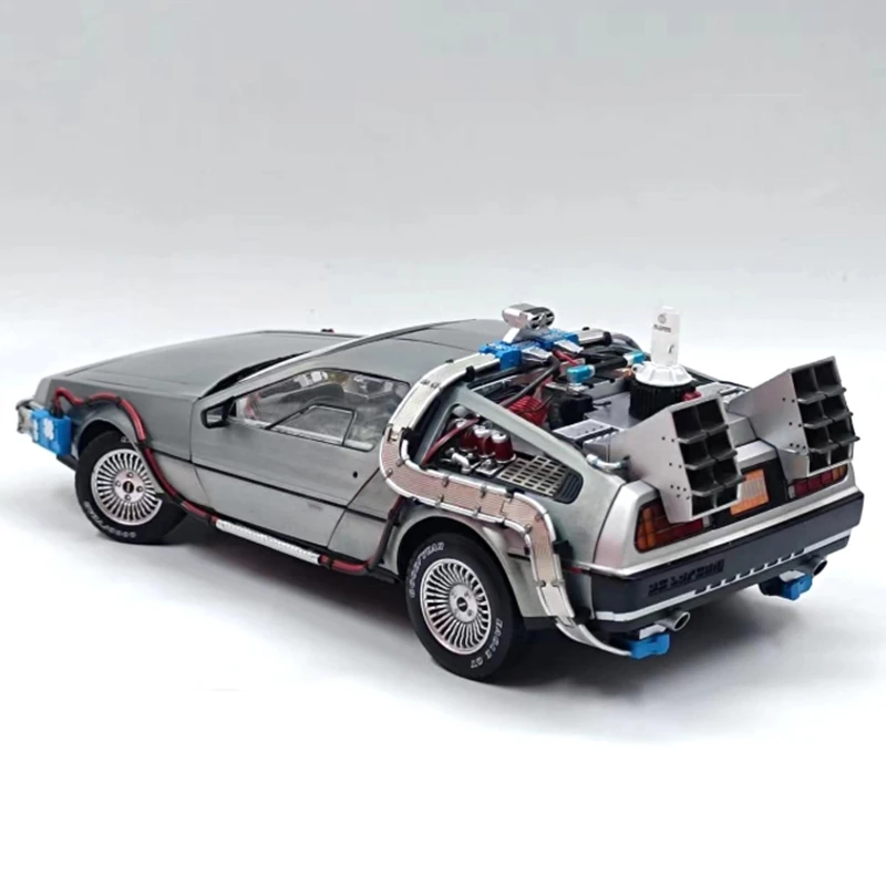 HOT Series 1:18 DeLorean DMC-12 Back to the FutureTIME MACHINE Alloy Car Model Holiday Gifts Toys