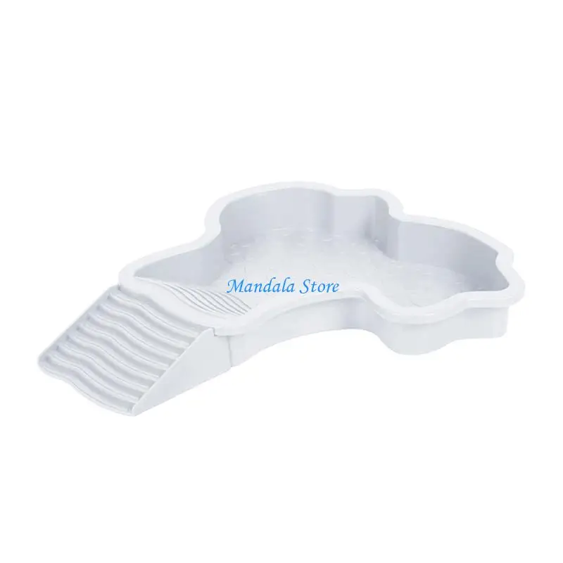 

U2JC Detachable Reptiles Water Bowl For Turtles With Step Durability Easy To Assemble