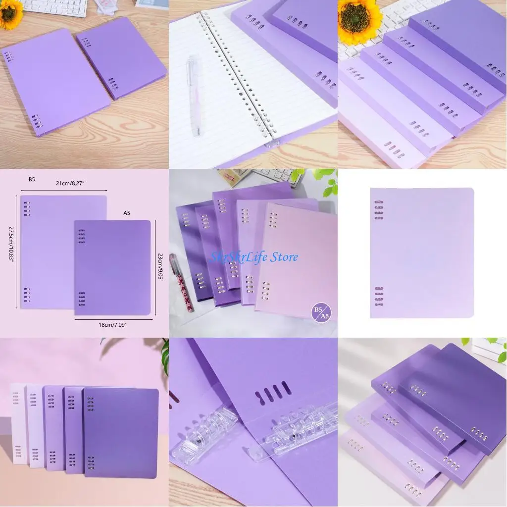 E65E Ringe Binder Aktenordner PP Binder Push-Pull-Abdeckung Bürobedarf