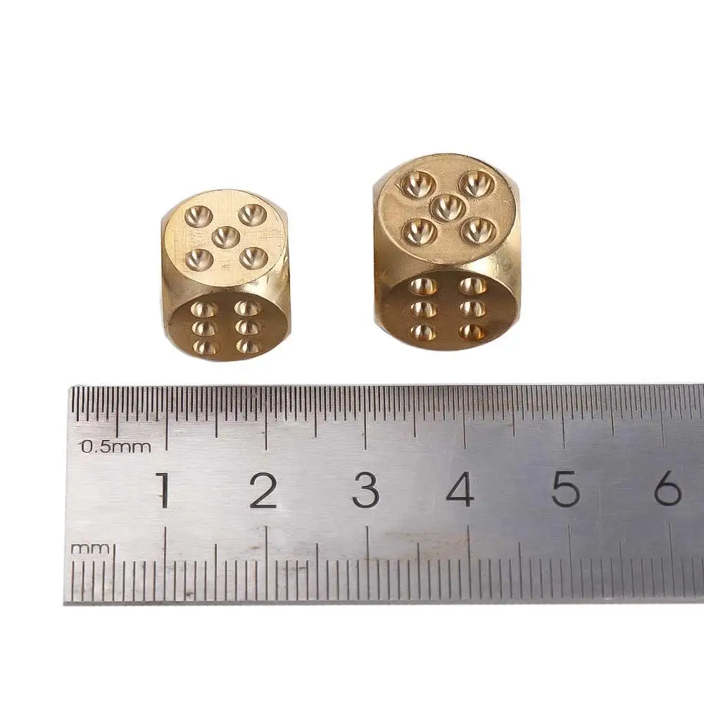 Appliances Decorative Items Bar Supplies Hand Polished Figurines Metal Solid Dice Copper Dice Solid Dice Brass Dice