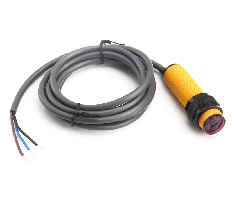 

BXuan M18 Diffuse Reflection Cylindrical 30CM Detection Distance NPN NC Output Photoelectric Switch Sensors