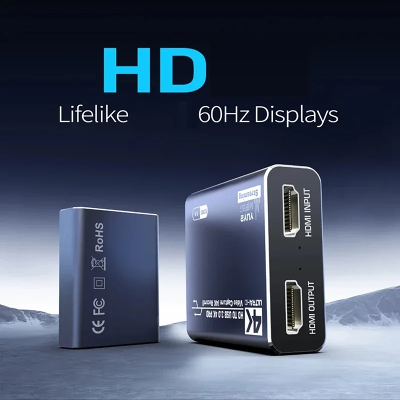 Tarjeta de captura de vídeo Compatible con 4K 60Hz 30Hz USB 3,0 C 1080P 60Fps 30Fps HD grabadora captura para juegos en vivo