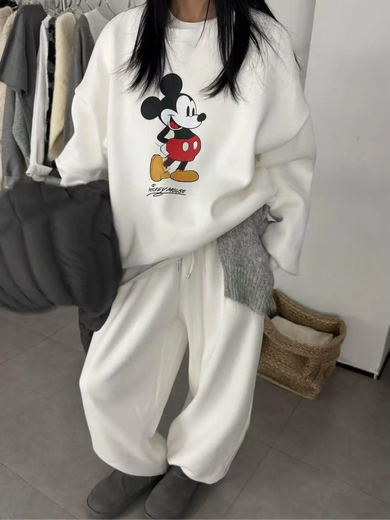 

Loose Long Sve Fce Lined Casual Sweatirt Women's Sle Dongda Gate Autumn Winter New Lazy Korean Version Miey All M...