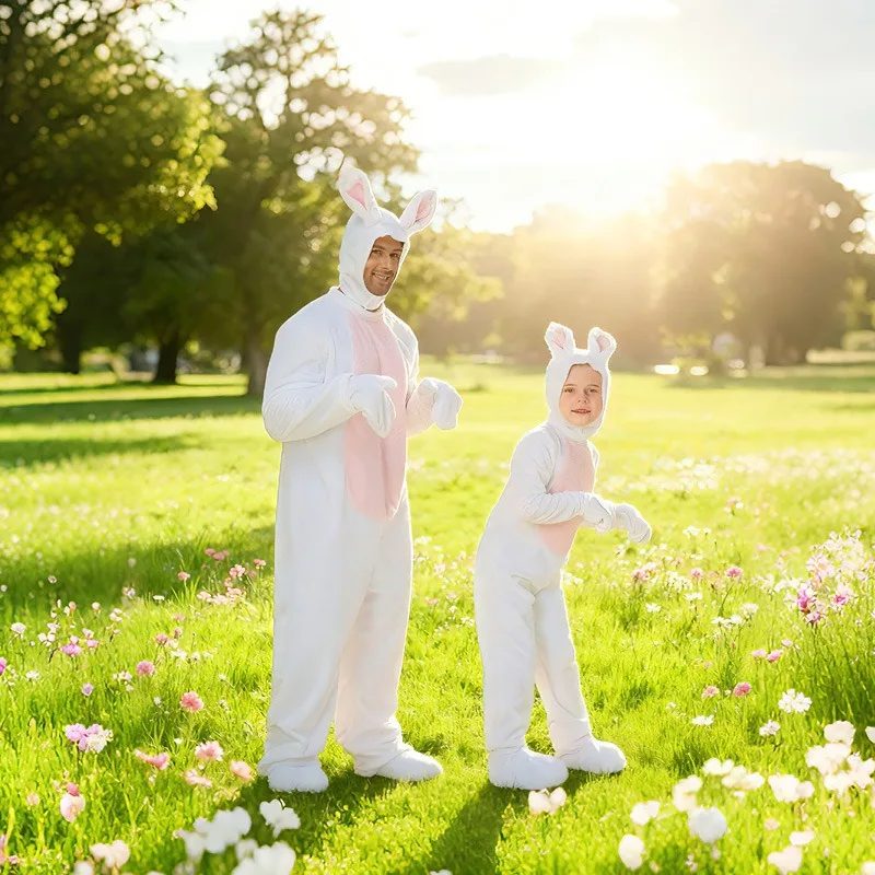 Stage Performance Clothing Childrens Cute Plush Rabbit Animal Clothing Little White Rabbit One Piece Pajamas Clothing